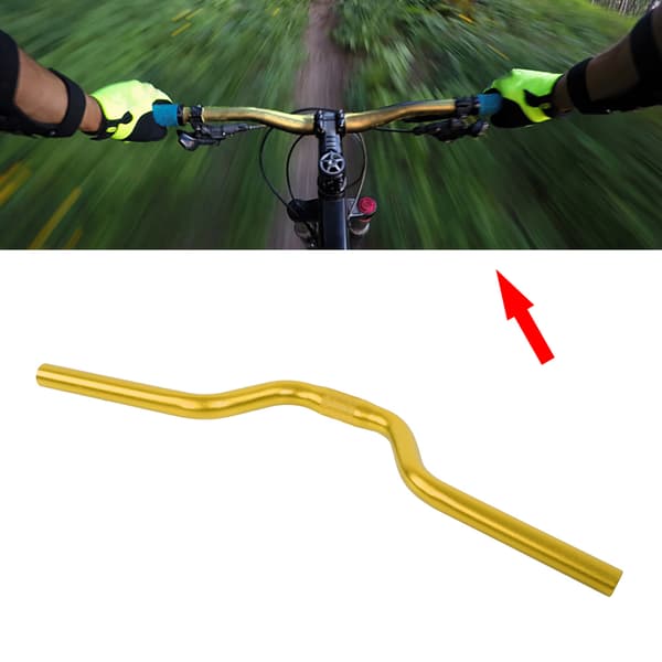 Aluminium Cykel Fixed Gear Riser Bar Styr 25.4mm*520mm (gylden)