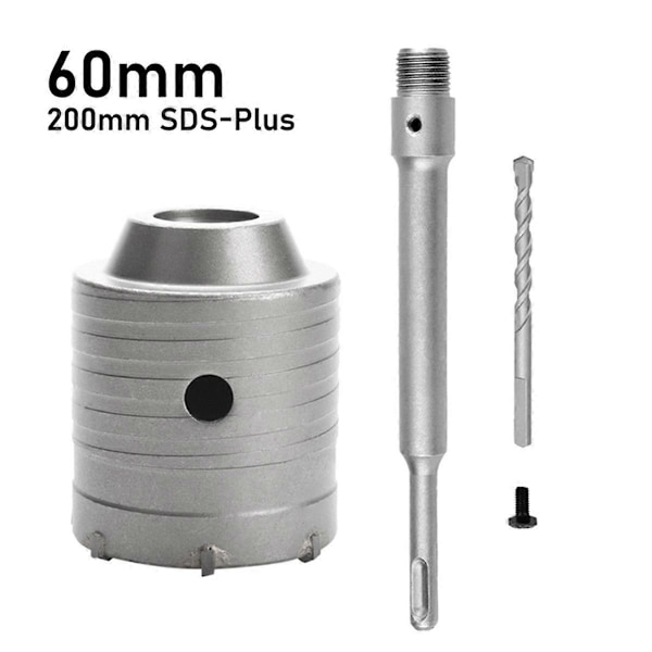SDS Plus Hammarborr Vägg Hålsåg Borr Set Skärverktyg, 60mm