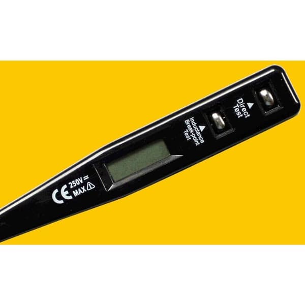 Digital Tester Blyant Skruetrækker Probe Spændingstester Lysdetektor / 12-220V Elektrisk Voltmeter, Sort,