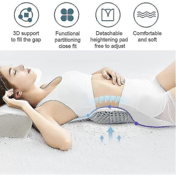 Ortopediskt ländryggsstöd Memory Foam Kudde för Lindring av Smärta i Nedre Ryggen