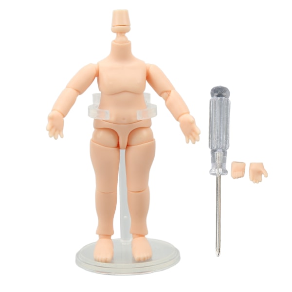 Dukkekrop 4,1 tommer høje fleksible led halvfærdige holdbare plastikcementkugleled dukkekrop til 1/12 actionfigur legetøj