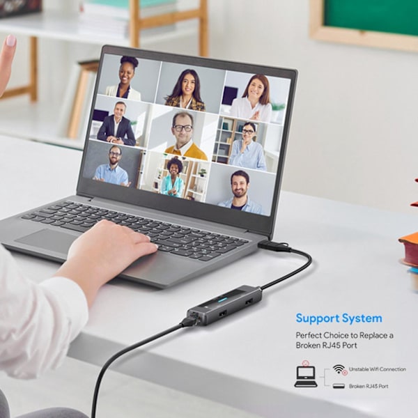 5-i-1 USB C-hub, portabel USB C-splitter för tangentbord, laptop, USB-minne