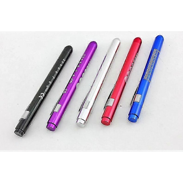 2 stk. Pen Lommelygte Aluminium Legering Pen Lys Led Pen Lommelygte Pen Lys Pupil Pen Hvidt Lys Lille Lommelygte