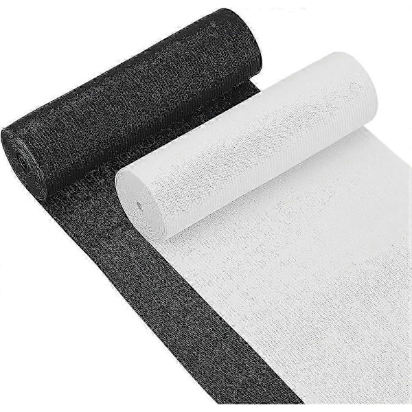 6 tum bred svart och vit elastisk band 4-yard platt stretch elastisk band kraftig stretch stickning för DIY sömnadsprojekt midjebandstillverkning