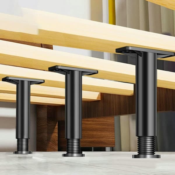 2 stk (Sort, 15-25 cm) Justerbare Sengben, Metal Møbler