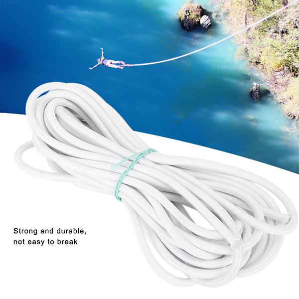 7 mm 10 m/32,8 fot stark elasticitet rund elastisk rep snöre sömnad DIY tillbehör vit