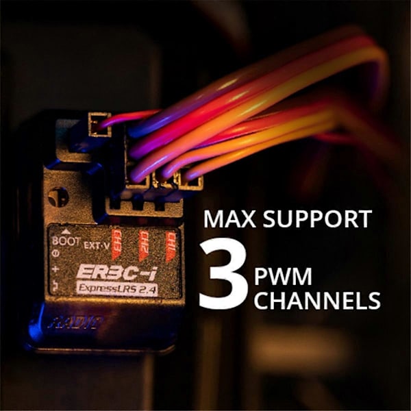 For ER3Ci 3CH RX Mottaker 2.4GHz ELRS PWM Mottaker