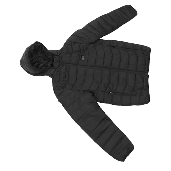 Lämmin huppari, jossa kaksoisohjaus, 3 tehotasoa, 15 vyöhykettä, pestävä sähkötakki, XL-koko