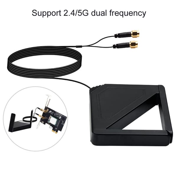Skrivebordsantenne Horn 90 Graders Roterende Dobbel Frekvens 2.4G/5G Eksterne Wifi-antenner