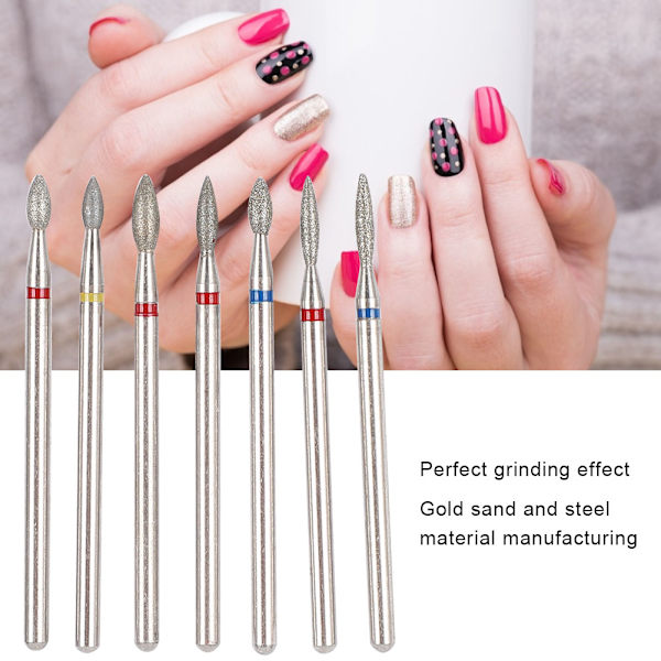 Multifunktionelt nail Art manicurebor Elektrisk manicure-slibehovedværktøj (NO.04)