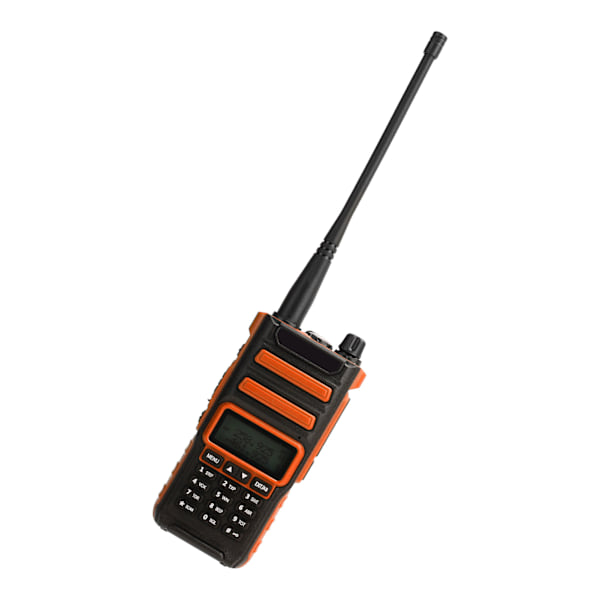 Udendørs bærbar dual-band walkie talkie-sæt håndholdt LCD-display walky talky 100‑240V orange EU-stik 100‑240V