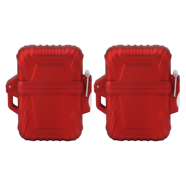 2-pack ficktändare fodral IP56 vattentät säker bärbar ficktändare lock för utomhuscamping resor röd