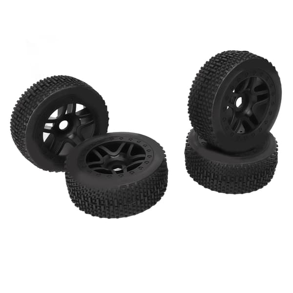 4 stk. RC Bil Gummi Dæk Stærke Dæmpning Slidstærke Sorte RC Hjul Dæk til ARRMA 1:8 RC Off Road