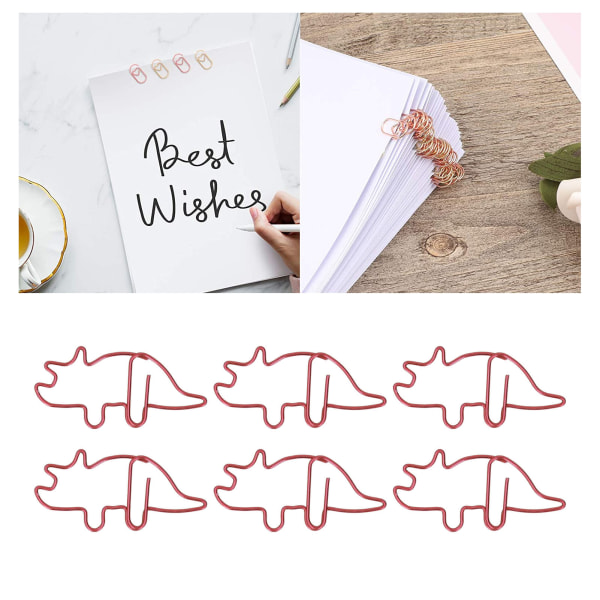 Røde triceratops-formede binders (100 stk)