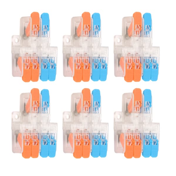 10 stk. hurtig ledningsforbinder 2 ind 4 ud 0,5 til 6 mm² ledningslederforbinder 41A 450V