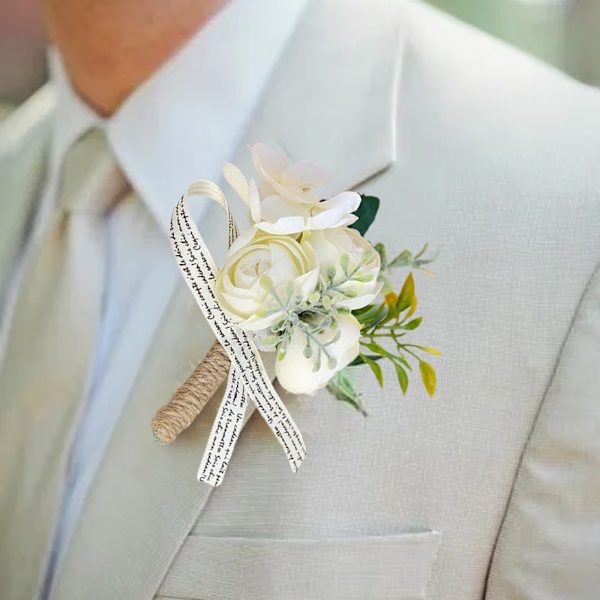 Brud og brudgom knapphullsblomst brudepike og forlover corsage rose knapphullsblomst