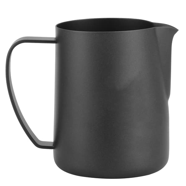Kaffe Lattekopp Svart Matt 304 Rustfritt Stål Melkeskummerkopp Kaffekunst Tilbehør Svanemønster 600ml