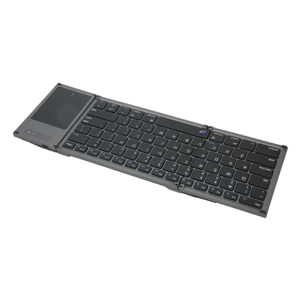 Bärbart Bluetooth tangentbord Vikbart resetangentbord för multi enheter med pekplatta för OS X för Android för Windows