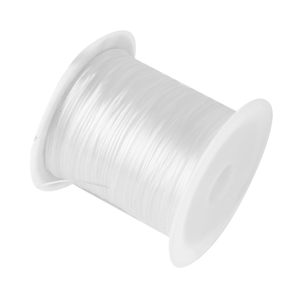 5 ruller krystalltråd perlesnor smykke materiale elastisk tråd for smykker DIY (hvit)