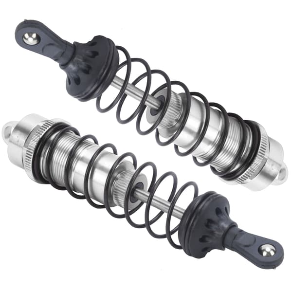 2 stk. RC oliefyldt justerbar metal støddæmper til HSP / HPI 1/8 RC Crawler Sølv