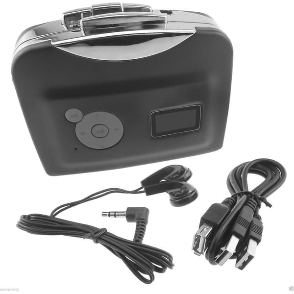 USB-båndsignalomformer Bånd til MP3-kassetteafspiller Walkman Stereo direkte til USB-stick, sort-TONCHEAN