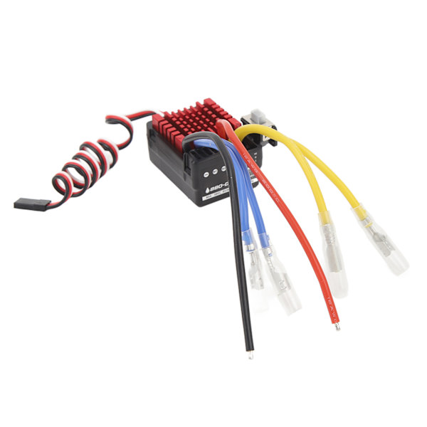80A Elektronisk Hastighetsregulator Borstad ESC med Aluminiumkylare för 1/10 1/8 RC Crawler Borstad Motor