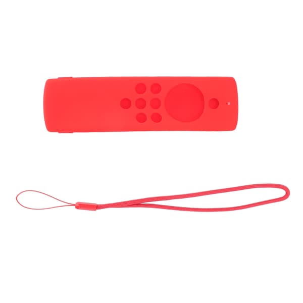 Fjernkontrollbeskyttelsesdeksel i silikon, vaskbart fjernkontrollfutter, støtsikkert fjernkontrollbeskyttelse for Fire TV Stick Lite Rød