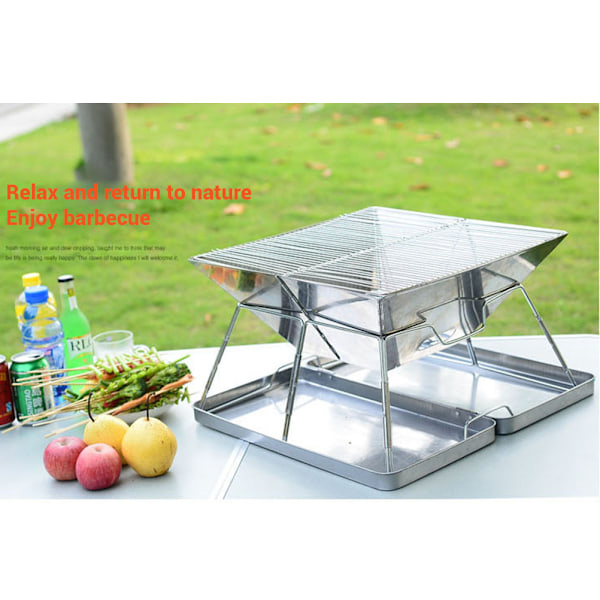 Hopfällbar handväska design kolgrill för camping picknickfest
