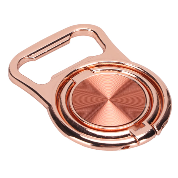 Telefonringhållare roterbar hopfällbar magnetisk flasköppnare fingerstativ stativRose Gold