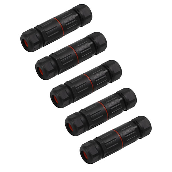 5 Stk M3 2Pin Aviation Plug Docking Connector IP68 Vandtæt udendørs gadelampe Ledningskabelstik 300V 16A