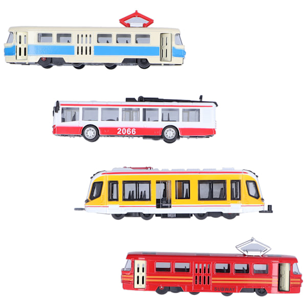 Højhastighedstog Bus Model Tilbage Træk Køretøj Samling Model Legetøj til Børn (C Gruppe)