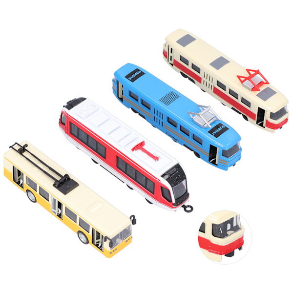 Højhastighedstog Bus Model PullBack Køretøjssamling Model Legetøj til Børn (En Gruppe)