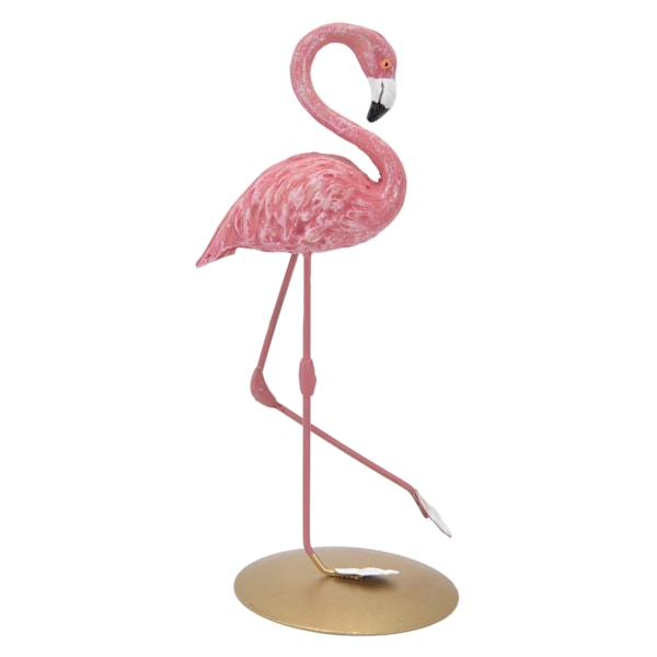 Rosa Flamingo Staty Prydnader Harts Figur Heminredningstillbehör för Vardagsrum Sovrum Arbetsrum