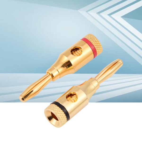 10 st Guldpläterade högtalare Bananplugg Wire Audio Connector Adapter