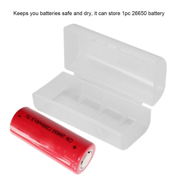 Vandtæt 26650 batteriopbevaringsboks - 2 STK