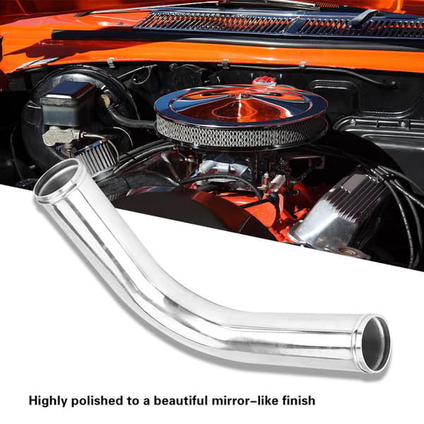 Turbo Universal 90 graders armbåge intercooler aluminiumrör med 2 silikonslangar 4 klämmor (70 mm)