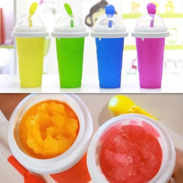 Slushy Maker Bärbar Reseiskopp DIY Hemlagad Frysdrickskopp Varm Sommar Kylkopp för Barn
