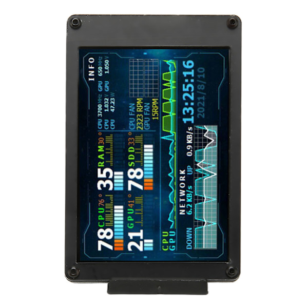 3,5 tommer IPS USB Mini Skærm CPU GPU RAM Temperatur Data Monitor PC Sensor Panel Display med 4 Pin Bundkort Kabel