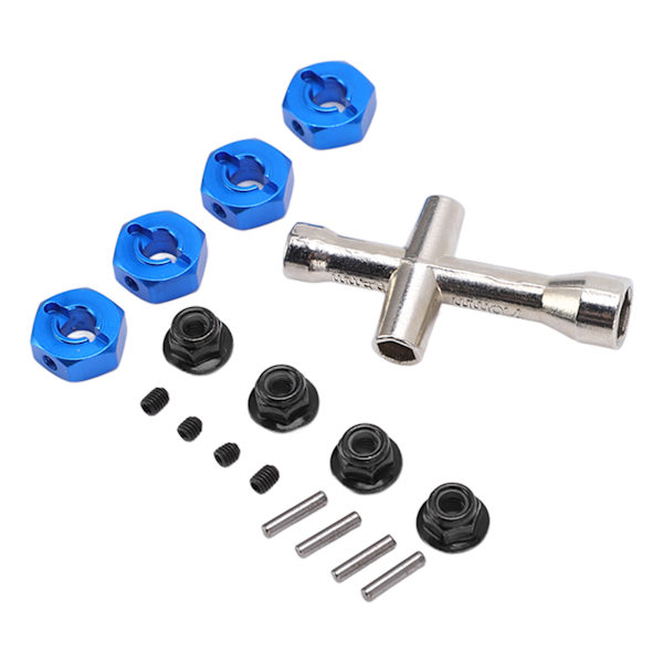 4 kpl RC-auton metalliset 5 mm paksut pyörän kuusiomutterit ristiholkilla TRAXXAS SLASH 4X4 2WD -autoon