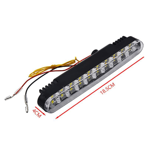 2x 30 LED SMD kjørelys med automatisk blinklys og DRL TFL-funksjon i gult