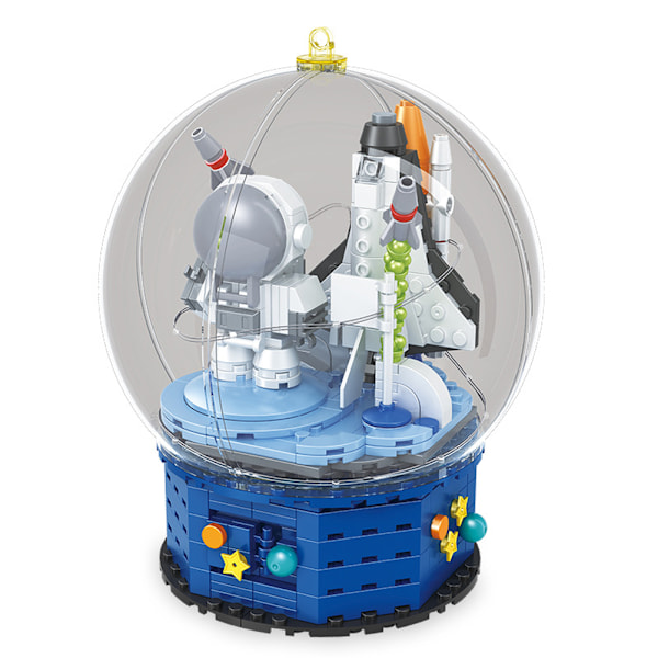Rymdutforskning Shuttle Toys Aerospace Byggsats med Astronaut Minifigurer Musikbox Prydnad Gåvor för Pojkar Flickor