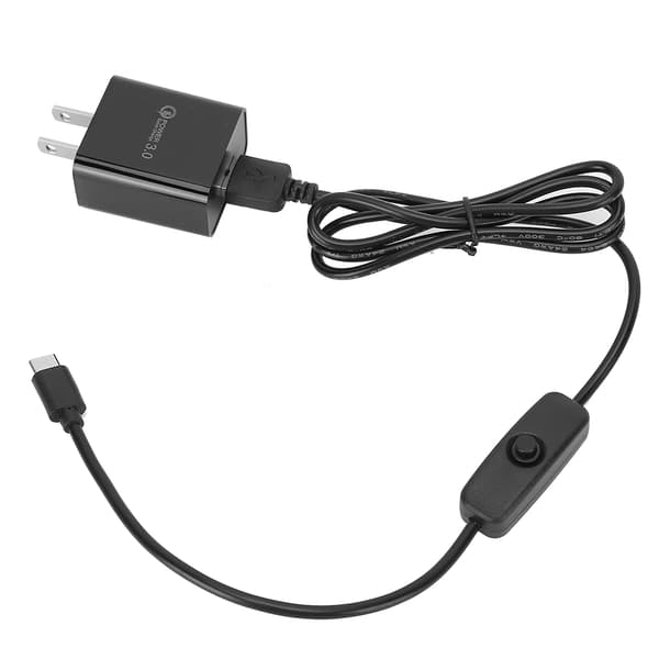 Laturisarja Raspberry Pi 4B Type-C -adapterille, virtalähde 5V3A US-pistoke 110-240V