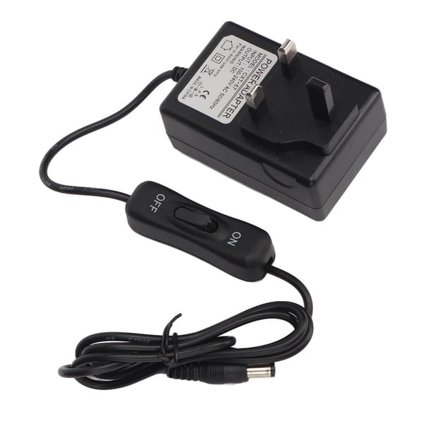 12V strømadapter 20 cm nålskumkutter DC strømforsyningsadapterpluggutstyr 100-240V UK-plugg 12V 2A 24W