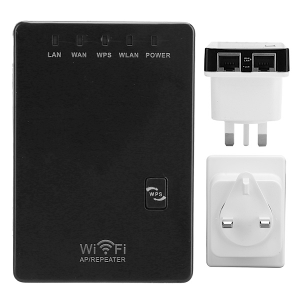 Trådløs netværksrouter Wifi Single Boost Repeater SSID-forstærker 300mbps 100-240VUK-stik