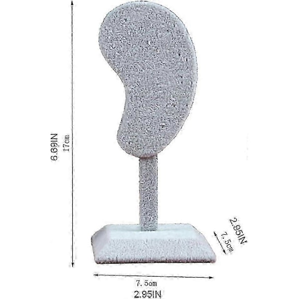 Mode Öronformad Örhängesdisplay Mikrofiber Örhängeshållare Öronklämma Stiftörhänge Displayställ Rosa