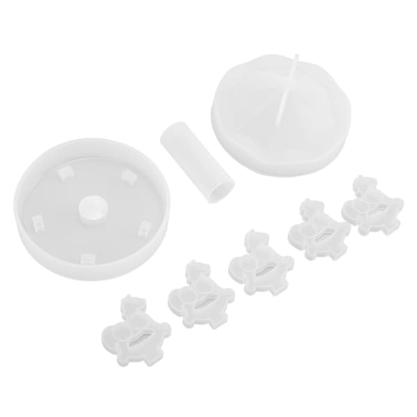 Karusell Silikonform Flexibel Tjock Mjuk Karusellform DIY Kristall Epoxi Harts Silikonform