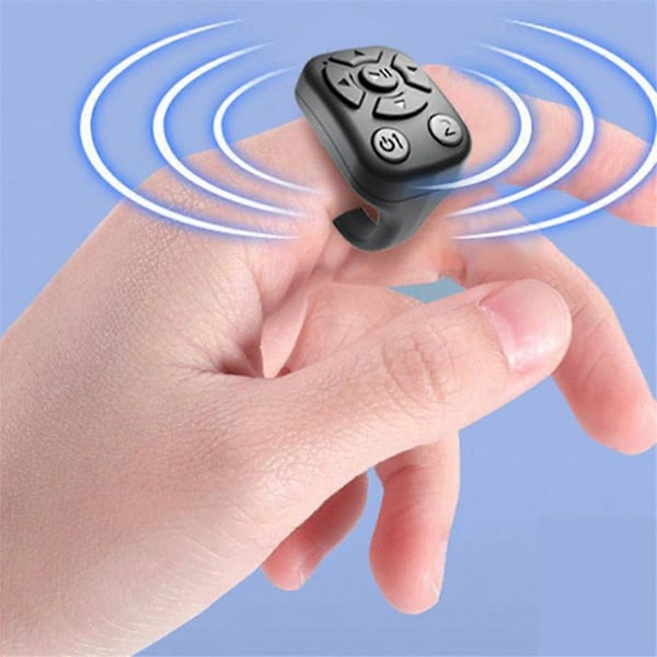 Trådløs BT Fjernudløserknap Mini Fingerspidsring