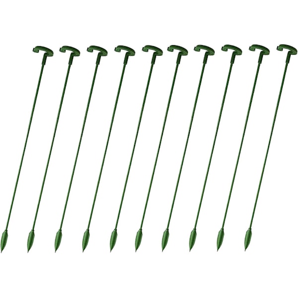 10 st Trädgårdsstöd Enkel Stång Växtstöd Lantes Pinnar Enkel Stång Stödpinne för Växter, Blommor, Rosor, Tomater, Liljor, Fixerad Blad Pro