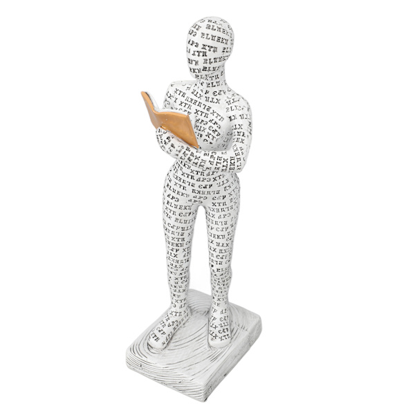 Kvinnlig tänkare staty unik hartsmassa läsande kvinnor figurin dekor för hemmakontor bibliotek W310 12