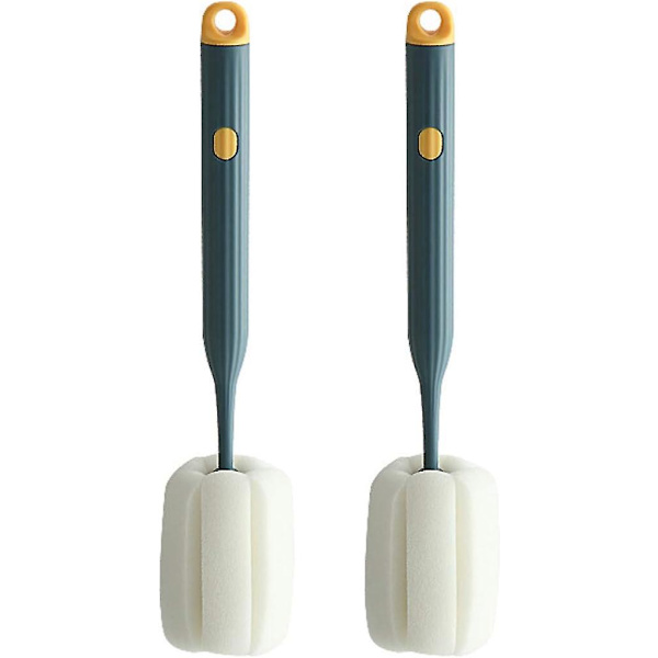 2-pack Soft Bottle Set - Hellävarainen ja tehokas puhdistus, poistaa tehokkaasti tahrajäämät kupin pohjalta (tummansininen)